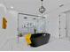 Chic bathroom features a modern shower and sleek black soaking tub for ultimate relaxation at 2121 Bayou Grande Ne Blvd, St Petersburg, FL 33703