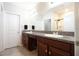 Bathroom with double vanity and granite countertop at 105 Cascade Bend Dr, Ruskin, FL 33570