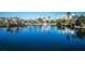 Community lake with fountain and reflecting buildings at 2323 Feather Sound Dr # 202, Clearwater, FL 33762