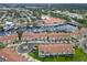 Aerial view showcasing condo community by the marina at 2376 Hanover Dr, Dunedin, FL 34698