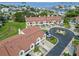 Aerial view showing the property's location in the community at 2376 Hanover Dr, Dunedin, FL 34698