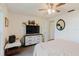 Bedroom with a large dresser, wall mirror, and neutral color scheme at 1172 Chelsea Ln, Holiday, FL 34691