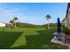 Spacious backyard with lush lawn and seating at 5245 Amulet Dr # 306, New Port Richey, FL 34652