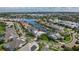 Aerial view of a waterfront house in a luxurious community at 709 Manns Harbor Dr, Apollo Beach, FL 33572