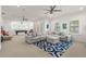 Spacious game room with sectional sofa and pool table at 709 Manns Harbor Dr, Apollo Beach, FL 33572