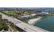 Aerial view showcasing building location and waterfront access at 5701 Bahia Del Mar Cir # 507, St Petersburg, FL 33715