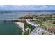Aerial view of waterfront property with pool and bridge views at 5701 Bahia Del Mar Cir # 507, St Petersburg, FL 33715