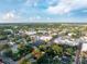 Aerial view showing home's location in a residential neighborhood near shops and restaurants at 55 W Lemon St, Tarpon Springs, FL 34689