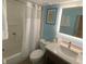 Condo bathroom with shower, toilet and vanity at 10650 Gulf Blvd # 340, Treasure Island, FL 33706