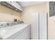 Convenient laundry room with washer, dryer, and storage shelves at 5775 Park N St # 411, St Petersburg, FL 33709