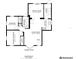Floor plan showing a 2-bedroom, 1-bathroom home at 10162 115Th Ave, Largo, FL 33773