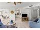 Spacious living room, open to kitchen and dining areas at 1515 Pinellas Bayway S # 65, St Petersburg, FL 33715