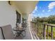 Relaxing balcony with patio furniture and water views at 1515 Pinellas Bayway S # 65, St Petersburg, FL 33715