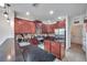 Modern kitchen with granite countertops and stainless steel appliances at 116 Caladium Ct, Bradenton, FL 34212