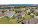 Aerial view of a house with a pool and a large backyard in a quiet neighborhood at 116 Caladium Ct, Bradenton, FL 34212