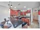 Modern kitchen with granite countertops and stainless steel appliances at 116 Caladium Ct, Bradenton, FL 34212