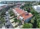 Aerial view of condo building and surrounding area at 4654 Mirabella Ct, St Pete Beach, FL 33706