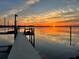 Sunset view from a waterfront property with a private dock at 311 Sunset N Dr, St Petersburg, FL 33710