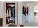 Large bedroom closet with double doors at 8556 Southern Charm Cir, Brooksville, FL 34613