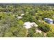 Aerial view showcasing the house's location and neighborhood at 1618 Valencia St, Clearwater, FL 33756