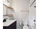 Updated bathroom with white subway tile and modern vanity at 1618 Valencia St, Clearwater, FL 33756