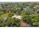 Aerial view showcasing the house's location and neighborhood at 1618 Valencia St, Clearwater, FL 33756
