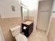 Clean bathroom with a granite countertop at 2700 Bayshore Blvd # 3212, Dunedin, FL 34698