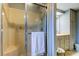 Shower stall with glass enclosure and towel bar at 192 Blue Marlin Dr, Oldsmar, FL 34677