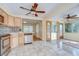 Open kitchen featuring stainless appliances and breakfast bar at 5210 Newton S Ave, Gulfport, FL 33707
