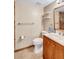 Clean bathroom with updated vanity and shower at 19029 Us Highway 19 N # 12B, Clearwater, FL 33764