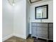 Bathroom with gray vanity and tile flooring at 10216 Regal Dr # 708, Largo, FL 33774