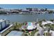 Aerial perspective showcasing the community's waterfront location at 10216 Regal Dr # 708, Largo, FL 33774