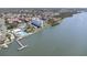 Aerial view showing waterfront location of building and community amenities at 10216 Regal Dr # 708, Largo, FL 33774