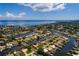 Aerial view of waterfront home with private backyard and canal access at 1985 Michigan Ne Ave, St Petersburg, FL 33703