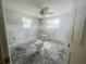 Renovation project: Unfinished bathroom, plumbing exposed, ceiling fan at 4411 Rustic Dr # 4411, New Port Richey, FL 34652
