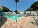 Refreshing rectangular pool with a large patio area at 3525 Eisenhower Dr, Holiday, FL 34691