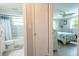 Clean bathroom with a bathtub, shower, and updated vanity at 4411 Rustic Dr # 4411, New Port Richey, FL 34652