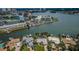 Aerial view of house and canal, near waterfront at 6944 S Shore S Dr, South Pasadena, FL 33707