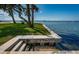 Beautiful waterfront with stairs down to the water, clear water and blue skies at 4751 Baywood Point S Dr, Gulfport, FL 33711