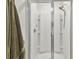 Clean shower with glass enclosure and built-in shelves at 5228 New Friendship Pl, Tampa, FL 33619