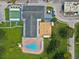 Overhead view of pool, clubhouse, and grounds at 6015 19Th N St # 117, St Petersburg, FL 33714