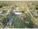 Aerial view showing house, pool, and surrounding trees at 7809 Alafia Dr, Riverview, FL 33578