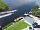 Aerial view of jet skis on the waterway at 4262 Perry Pl, New Port Richey, FL 34652