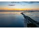 Aerial view of bridge and coastline at sunset at 2539 Gary Cir # 603, Dunedin, FL 34698