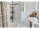 Updated bathroom with subway tile and a freestanding tub at 2551 15Th N Ave, St Petersburg, FL 33713