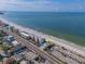 Aerial view of beachfront building and surrounding area at 14300 Gulf Blvd # 206, Madeira Beach, FL 33708
