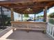 Outdoor kitchen and bar area under covered patio at 3912 Fontainebleau Dr, Tampa, FL 33634