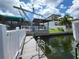 Convenient boat lift for easy water access at 3912 Fontainebleau Dr, Tampa, FL 33634