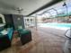 Outdoor patio with comfortable seating and pool view at 3912 Fontainebleau Dr, Tampa, FL 33634