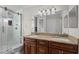 Bathroom boasts granite double vanity and a large walk-in shower at 6240 Bayside Dr, New Port Richey, FL 34652